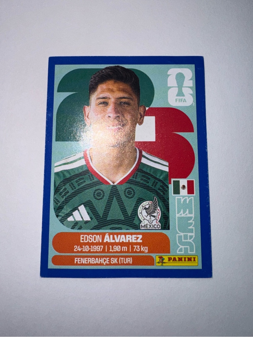 2026 Panini FIFA World Cup Sticker Edson Alvarez Blue Border #MEX 10 Mexico